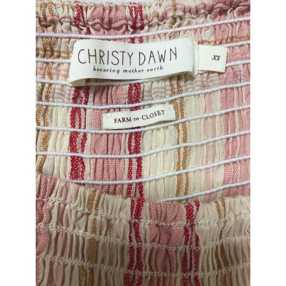 CHRISTY DAWN Avery Pink Plaid Smocked Bust Cotton Jumpsuit US XSMALL - Picture 11 of 13